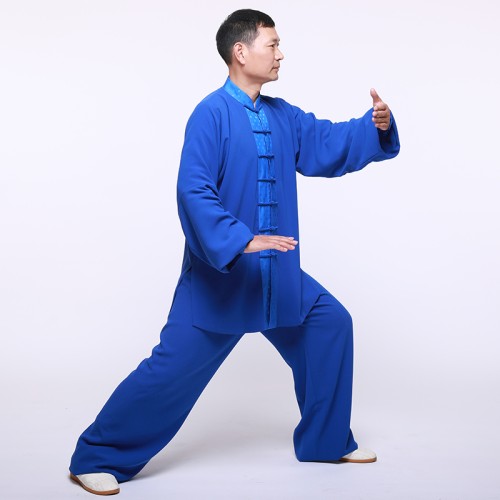 太极服男夏中老年团体武术比赛表演套装练功服太极拳中国风春秋款