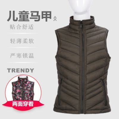 儿童透气双面穿轻薄防水防风时尚快干保暖棉马甲